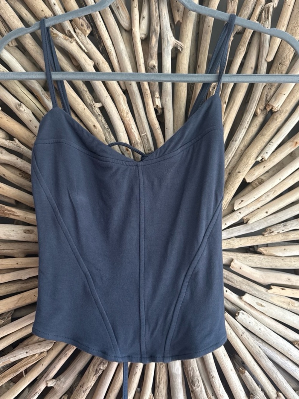 Edikted Navy Black Spaghetti Strap Cami